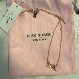 Kate Spade Skinny Mini Bow Necklace - Rose Gold